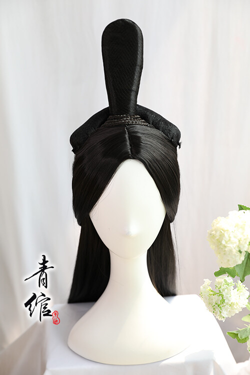 Chinese Wedding bride Ancient WeiJin Style Cosplay Show Whole Hair Wig Headwear