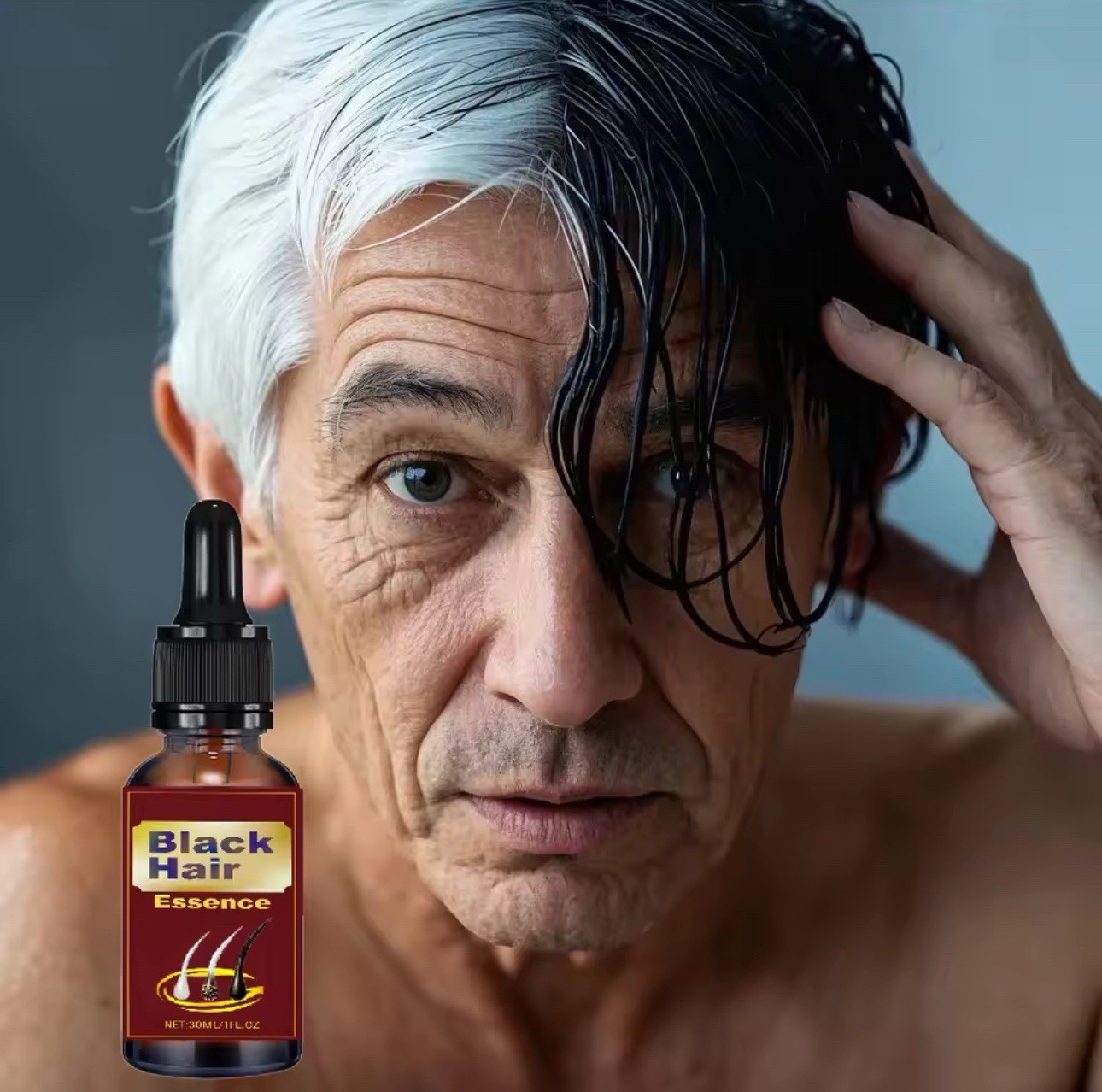 2 Bottles White Hair Killer Remove Gray Hair Restore Natural Hair Color NEW