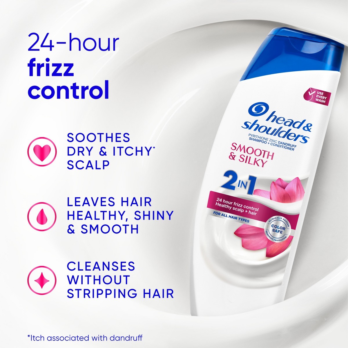 Head & Shoulders 2-in-1 Smooth & Silky Shampoo – 28.2 fl oz: For All Hair Types