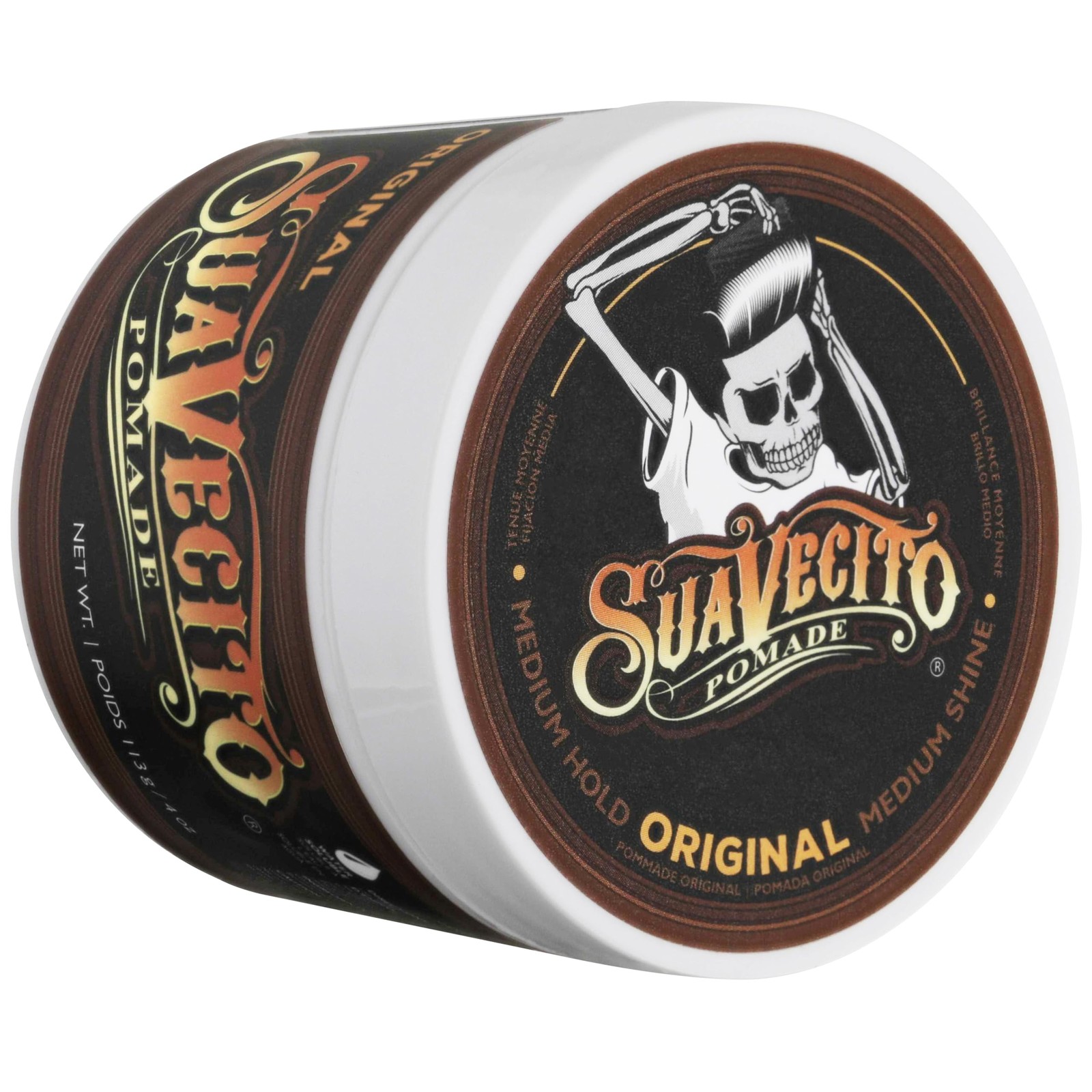 Pomade Original Hold Men 4 oz, 1 Pack Medium Shine Water Based Wax Like Hair Gel