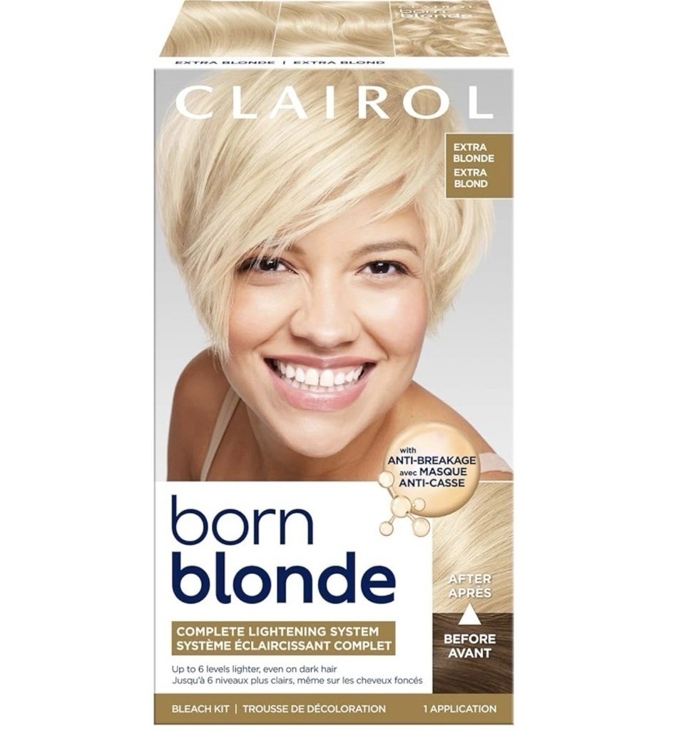 Clairol Born Blonde Extra Blonde Hair Lightening System Bleach Kit 1 Application