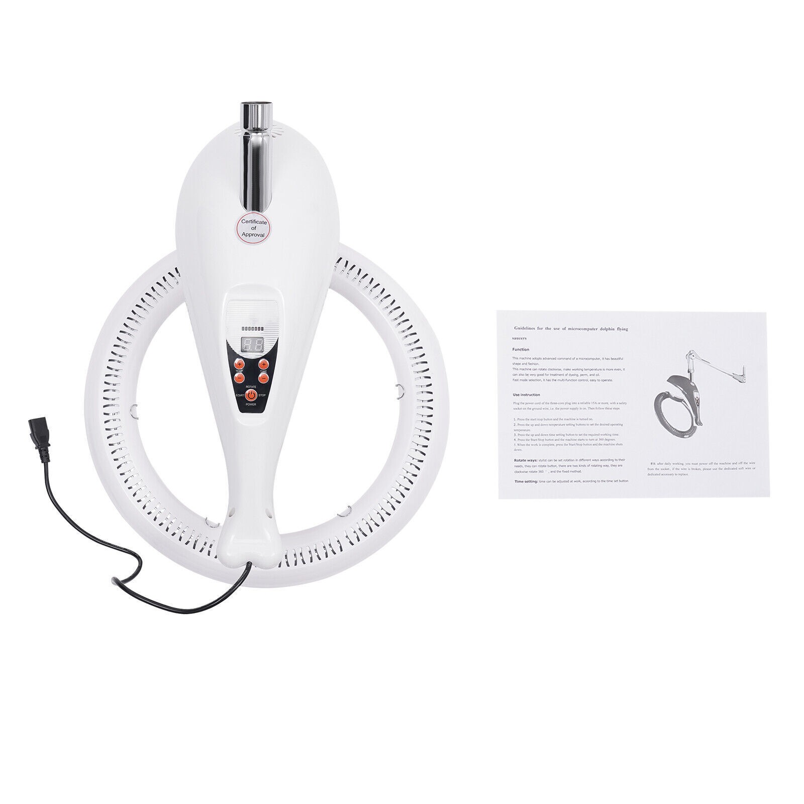 360° Orbiting Rotating Hair Dryer Salon Wall-Mount Hair Drying Perming Processor
