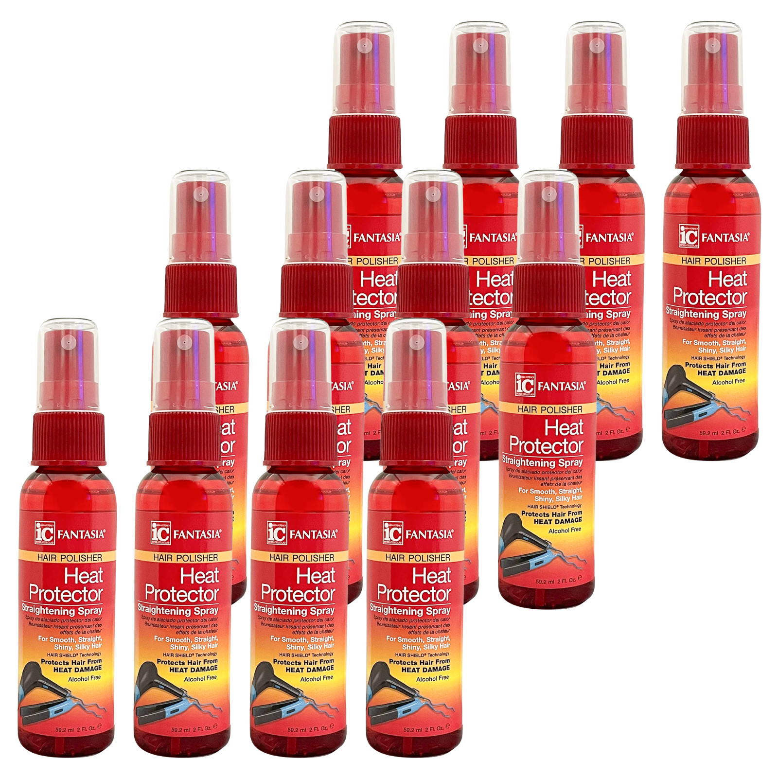 Fantasia High Potency IC Heat Protectant Straighten Spray 2 fl oz, Moisturizing