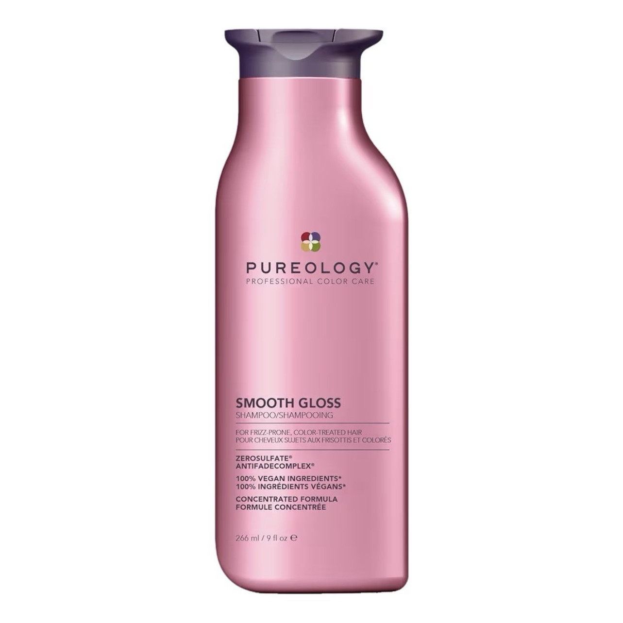 Pureology Smooth Gloss Shampoo Anti-Frizz Smoothing Shine, Sulfate-Free 9 oz