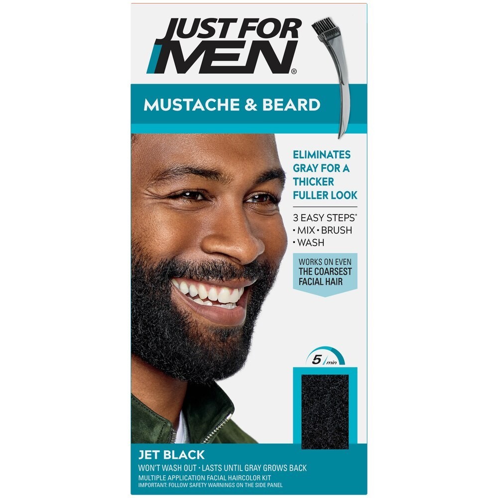 3 pack,Just For Men Mustache & Beard Coloring, Jet Black