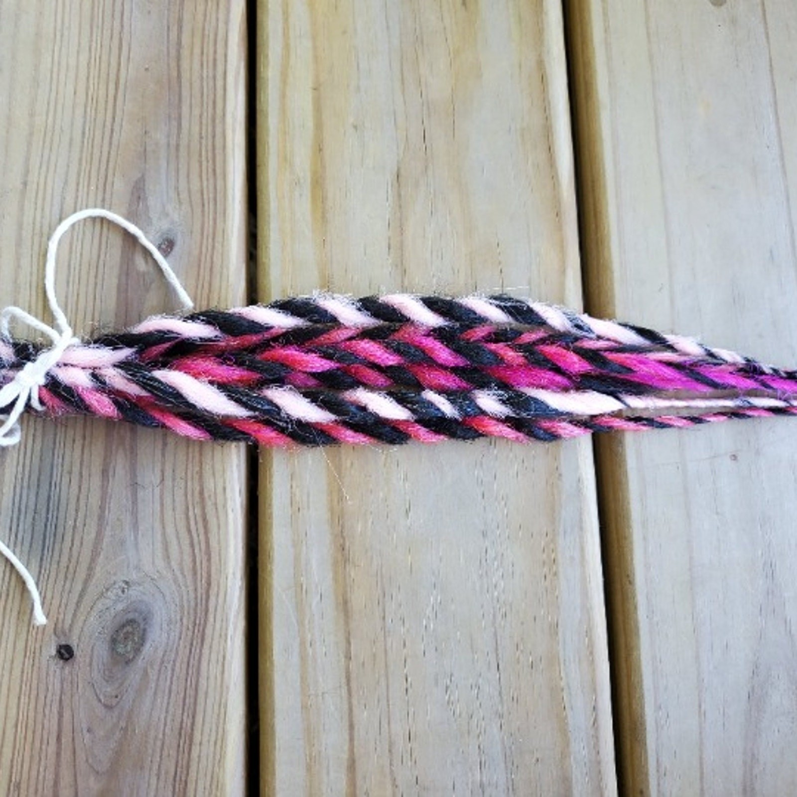 5 SE Single Ended Black and PInk Twist Dreads Dreadlocks Hair Extensions