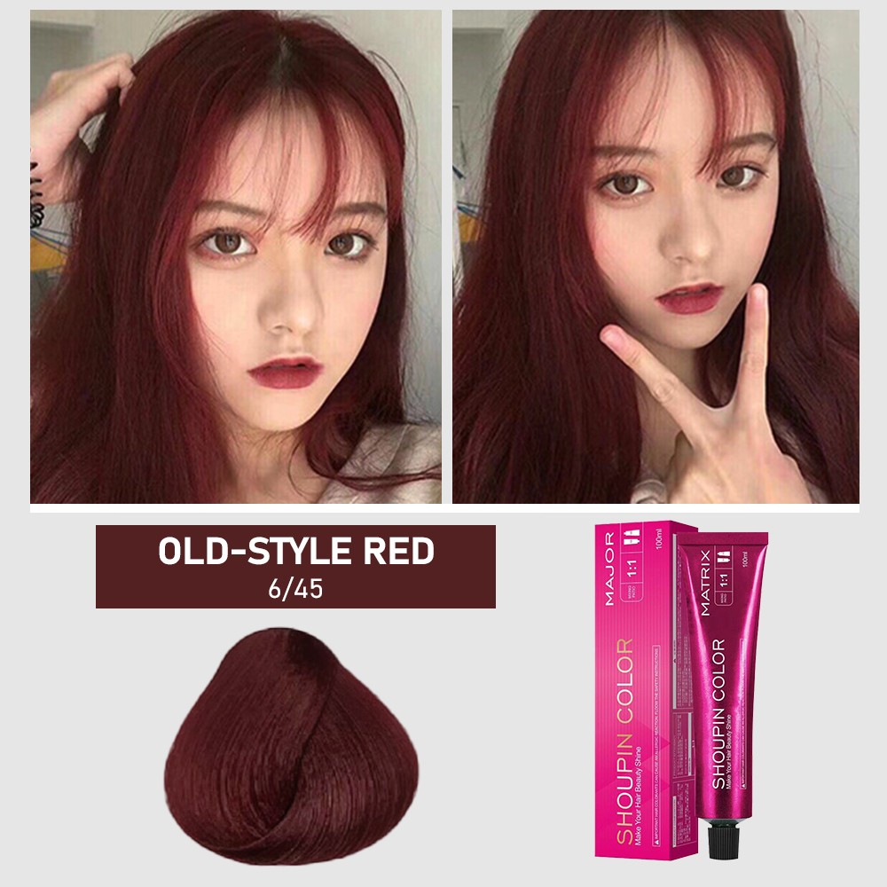 SHOUPIN Hair Coloring Shampoo Micro Tide Color Single Hair Cream 56 Colors 100ml