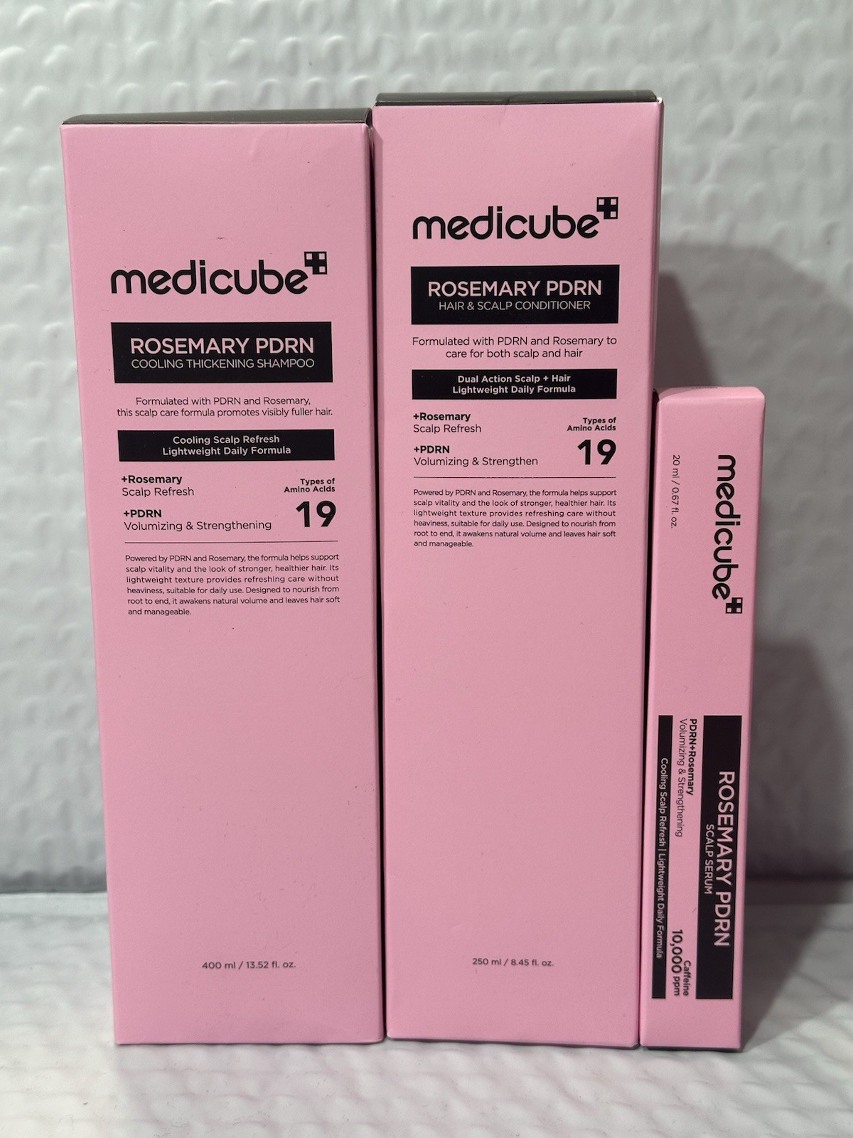 Brand New Medicube Rosemary PDRN Hair And Scalp Shampoo, Conditioner And serum