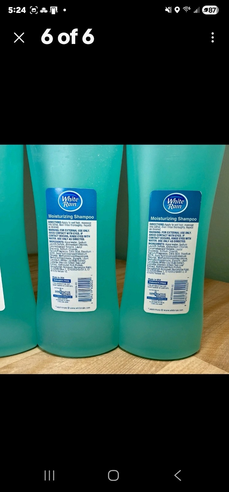 NEW WHITE RAIN Moisturizing Shampoo Ocean Mist 15 fl oz/each Nourish Protect x4