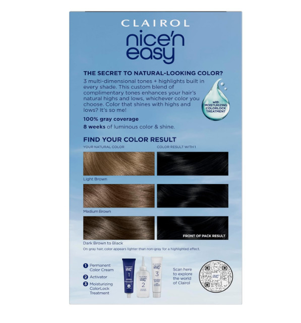 Clairol Nice’n Easy Permanent Hair Dye, All colors Available Pack of 1
