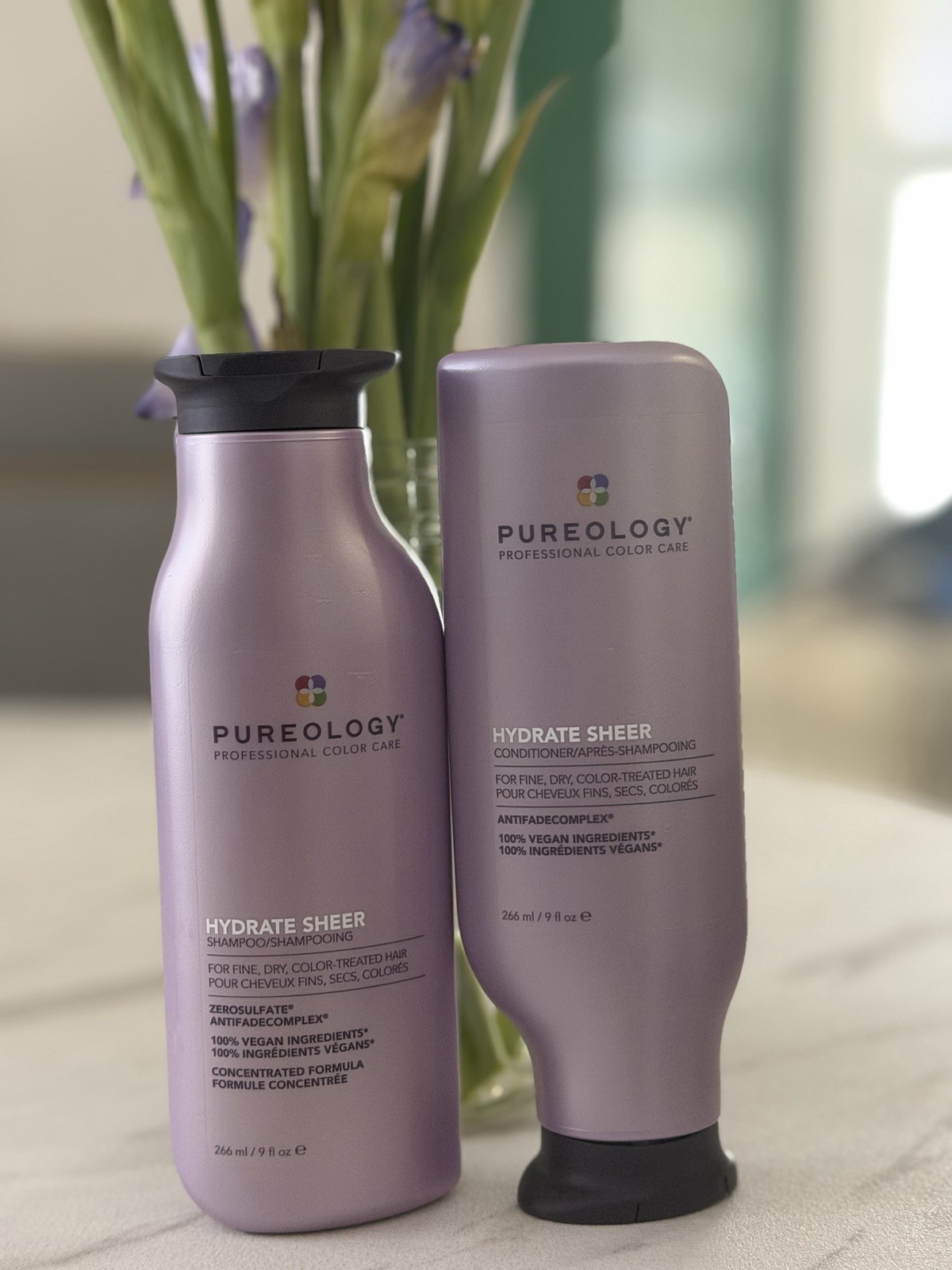Pureology Hydrate Sheer Shampoo & Conditioner Set, Color Care, 266ml/9 fl oz