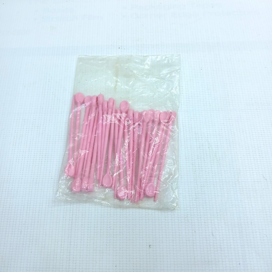 Vntg Unbranded Plastic Hair Roller Pins Lot Of 24 Pink 2 1/2″ L