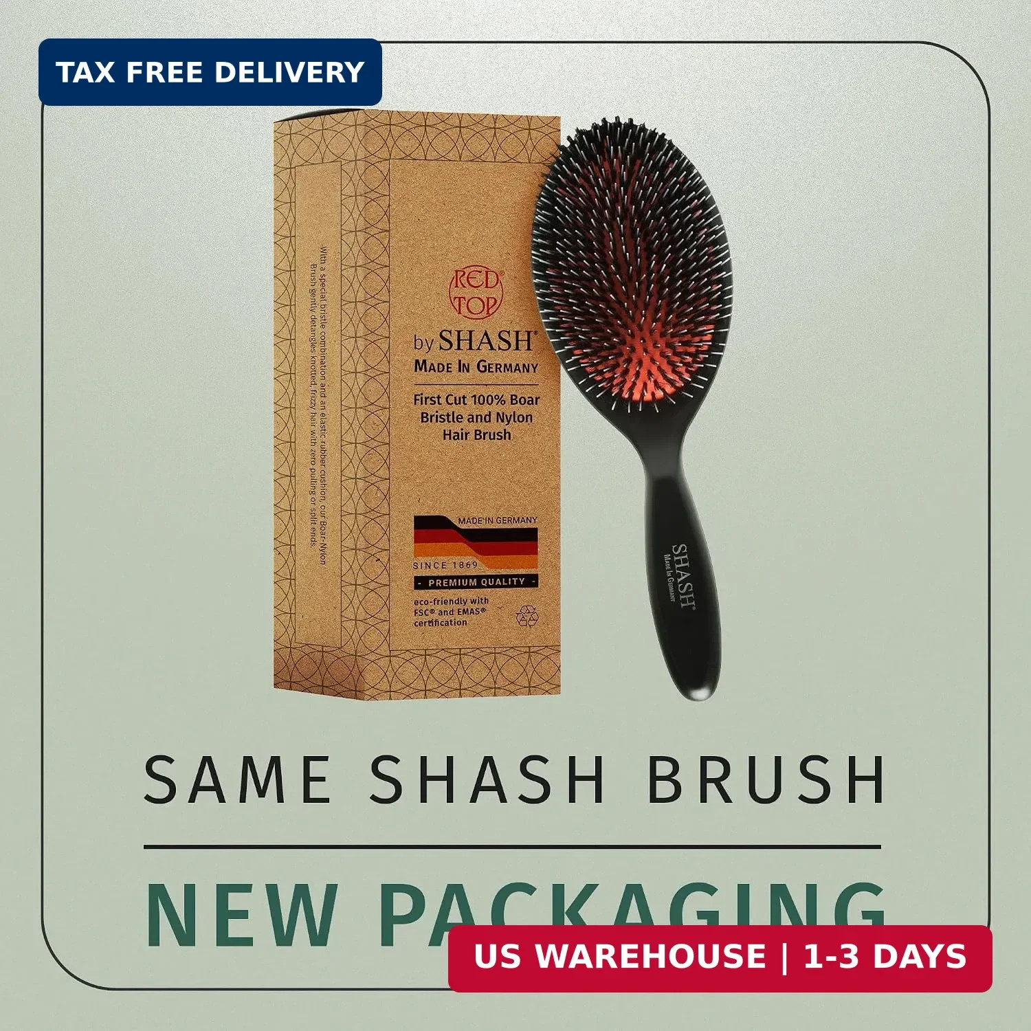 Since 1869 Hand Made In Germany – Nylon and 100% First Cut Boar Bristle Brush Su