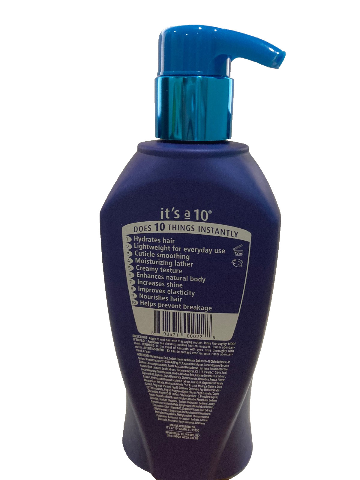 It’s a 10 Miracle Moisture Shampoo 10Fl Oz 295.7ml NEW – FREE SHIPPING