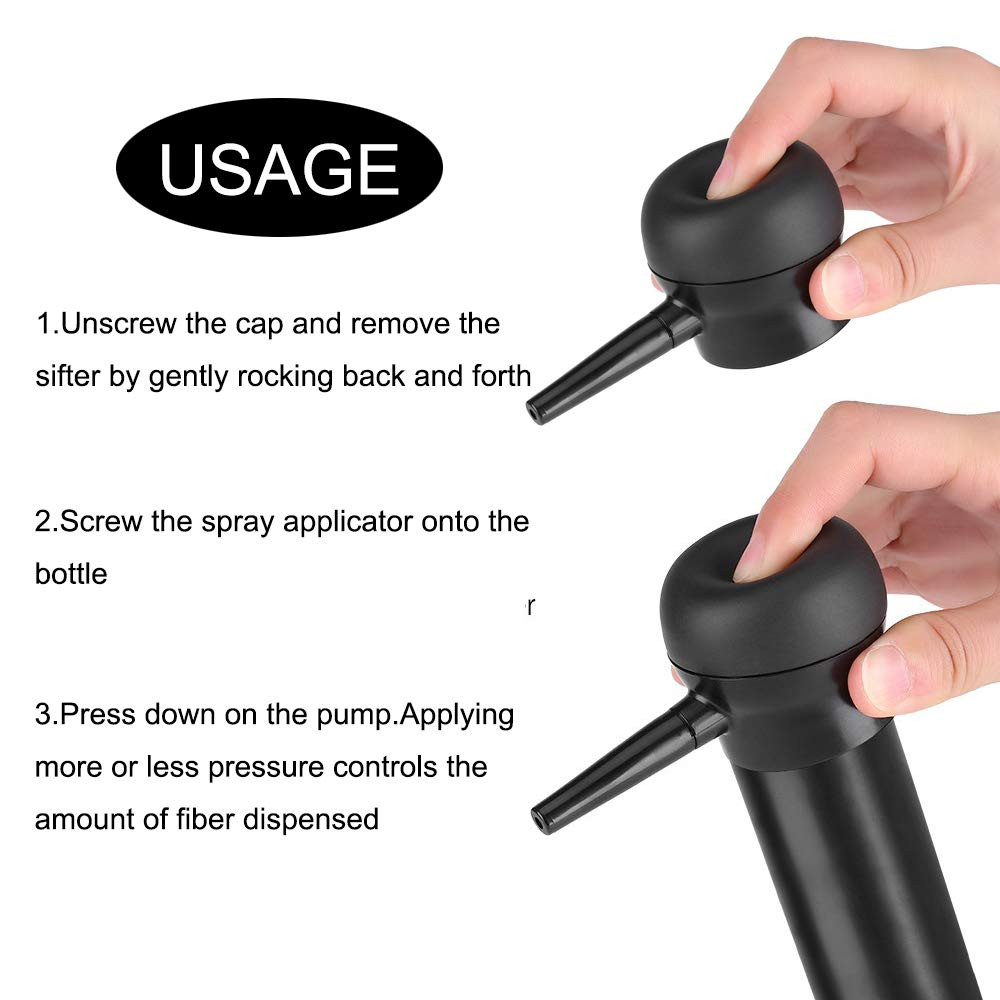 Hair Fiber Spray Applicator Pump Spray Applicator and Optimizer Hair Building Fi