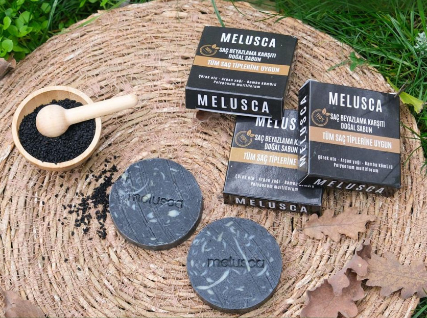 MELUSCA White/Gray Coverage Hair Shampoo Bar, Anti Grey/White Hair Soap – 3 LOT