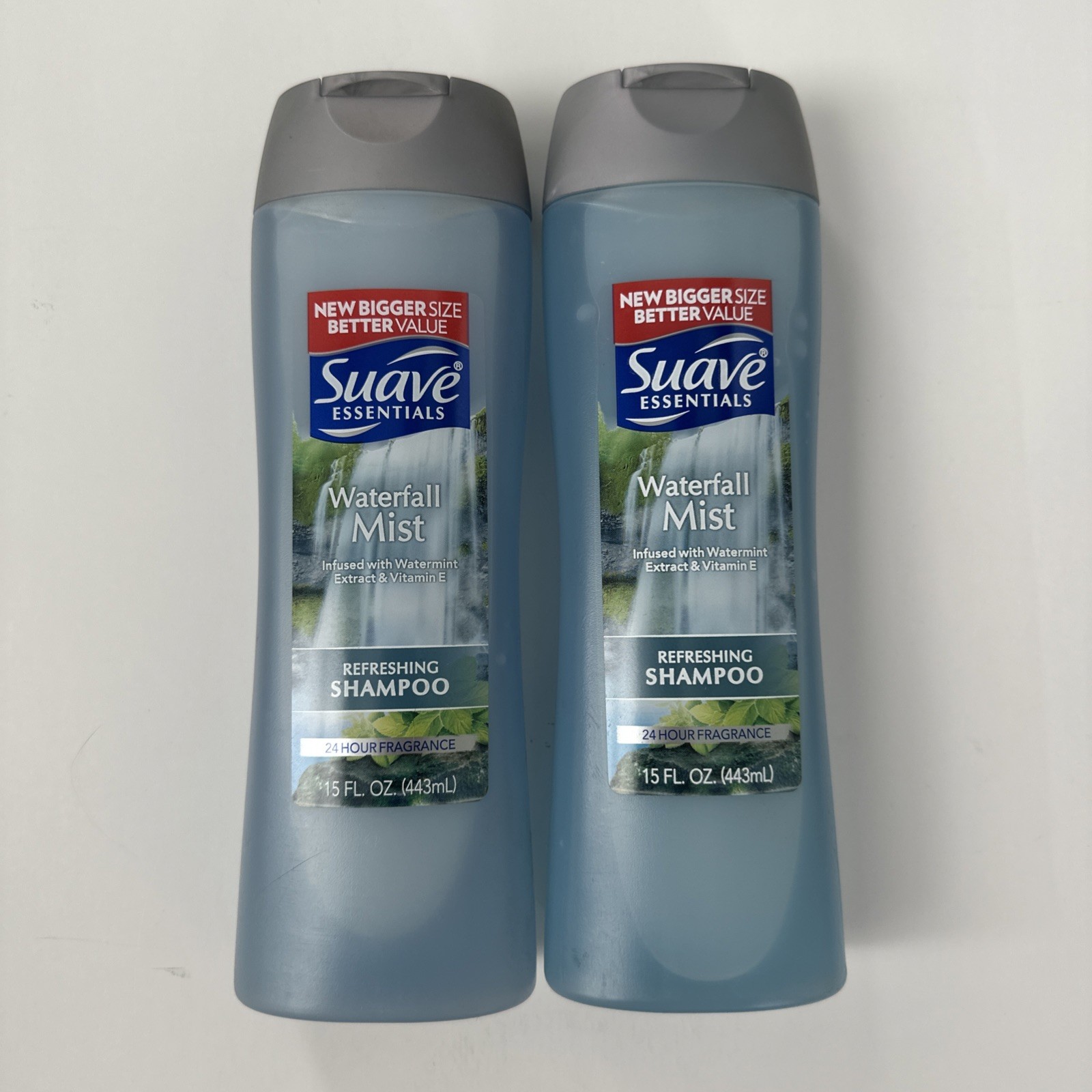 (2) Suave Essentials Waterfall Mist Shampoo 15 oz