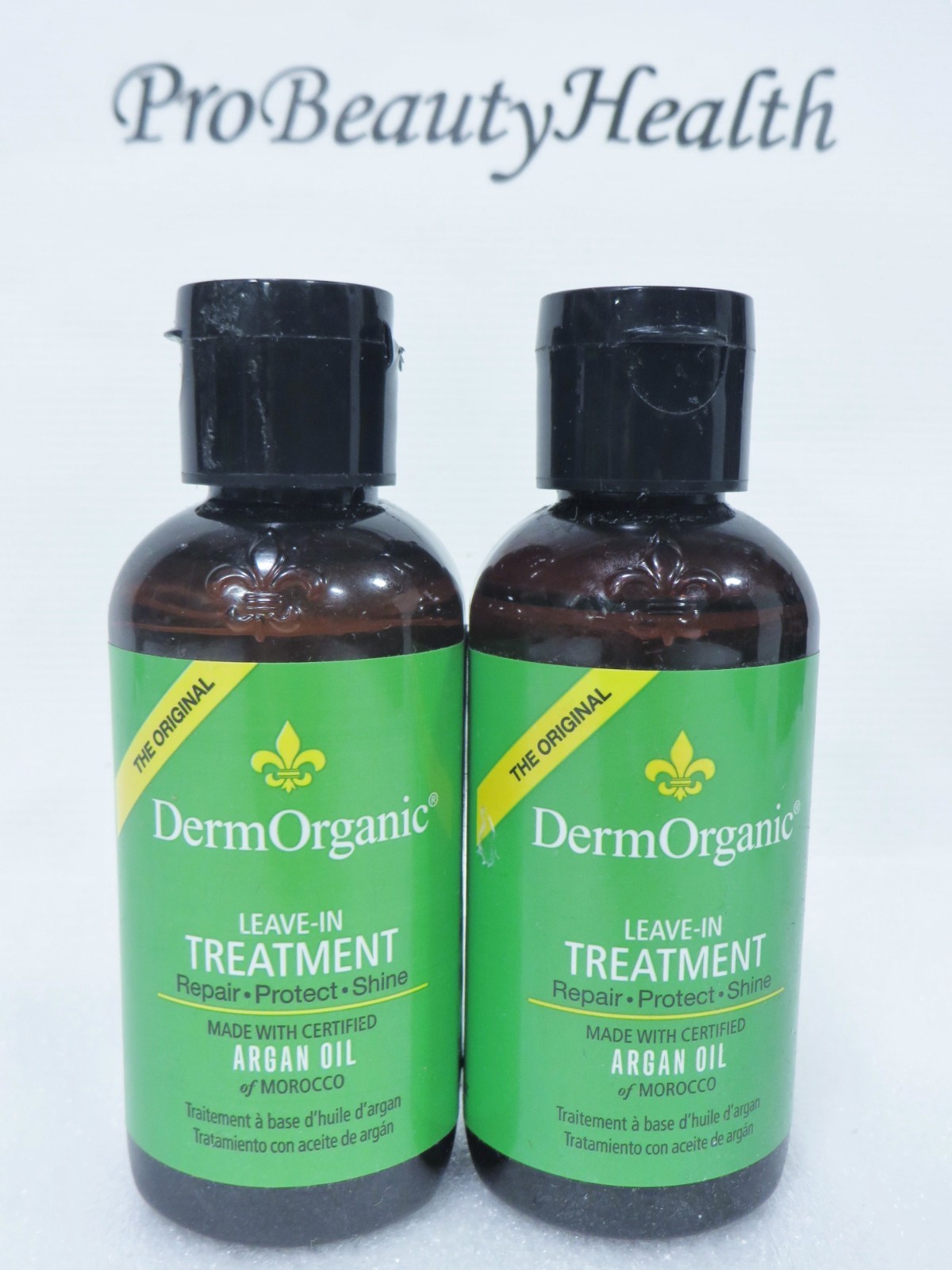 DermOrganic Argan Oil Leave In TREATMENT 4 oz 2 bottles