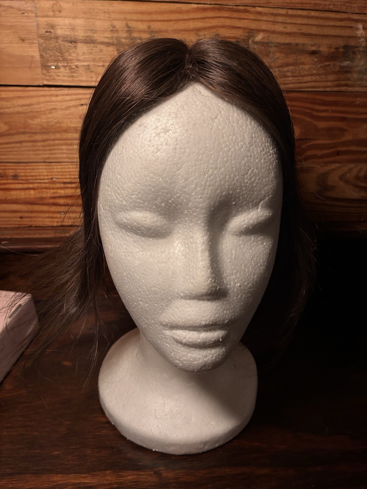 10” Remy Human Hair Topper, Silk Top Clip In, 2B Dark Brown, No Bangs