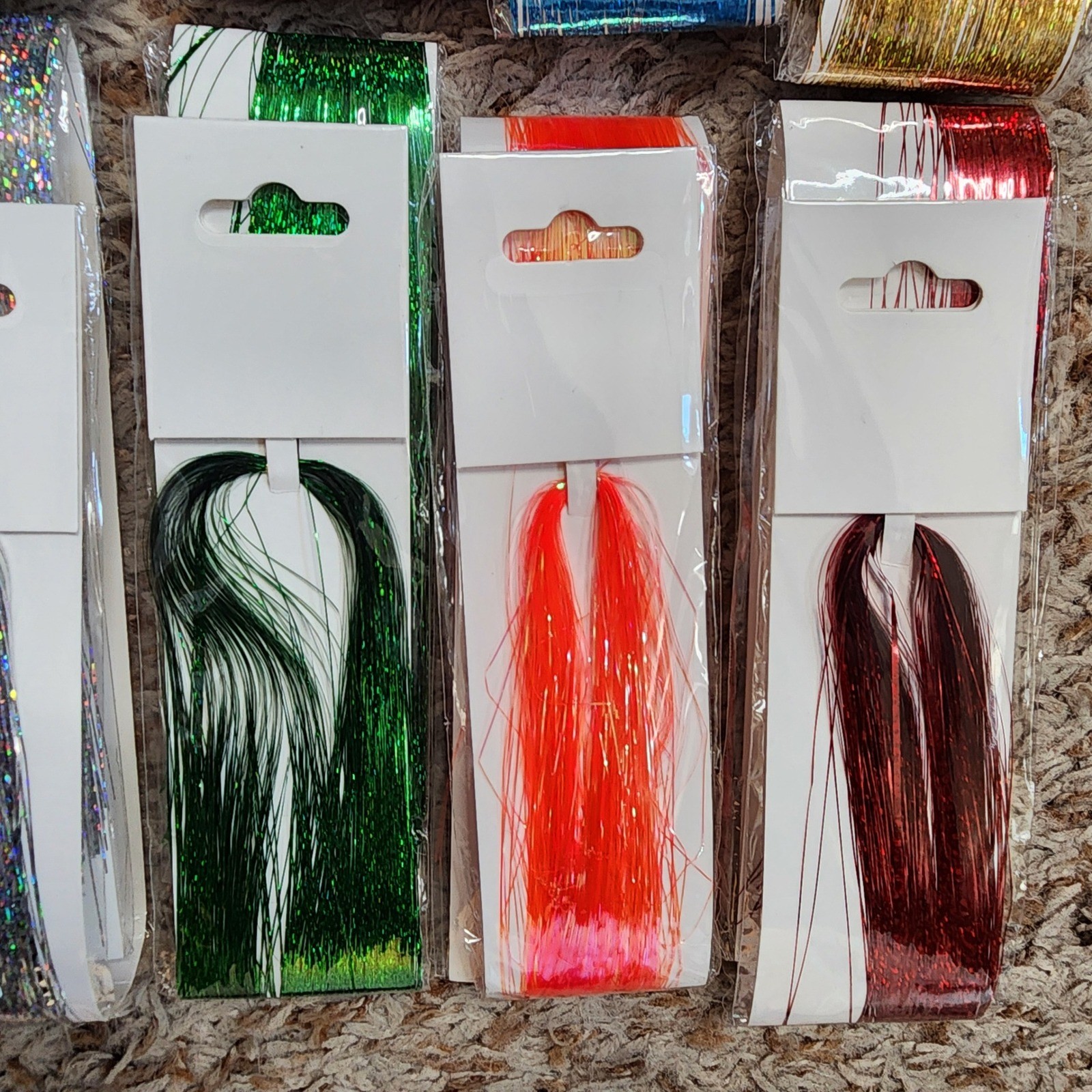 Unbranded Hair Tinsel Set Womens OS Multicolor 10 Pack Sparkle Strands Accessory