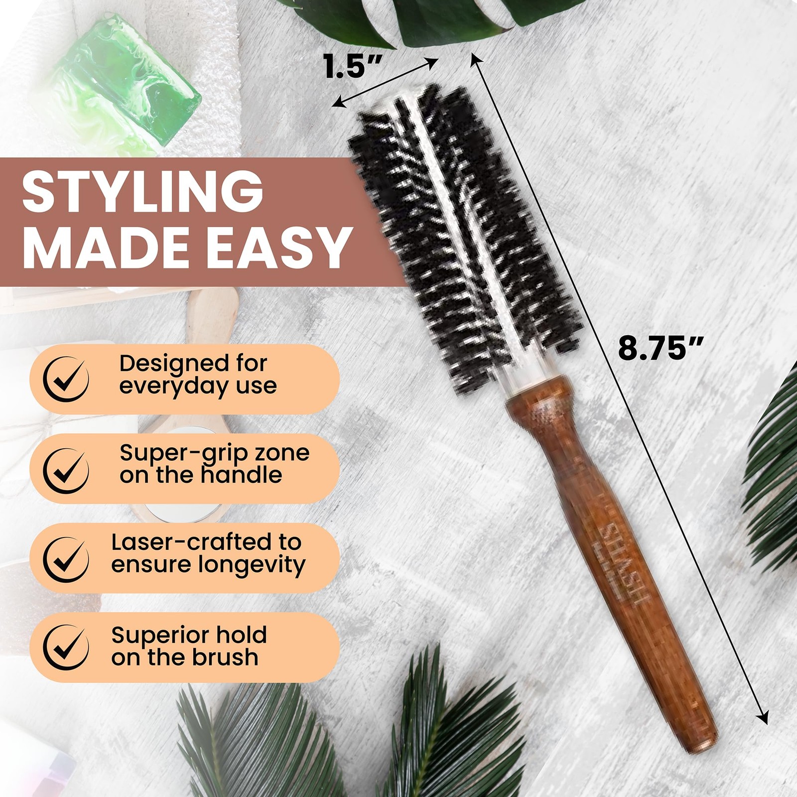 Since 1869 Hand Made In Germany Professional Series Boar Bristle Round Brush …