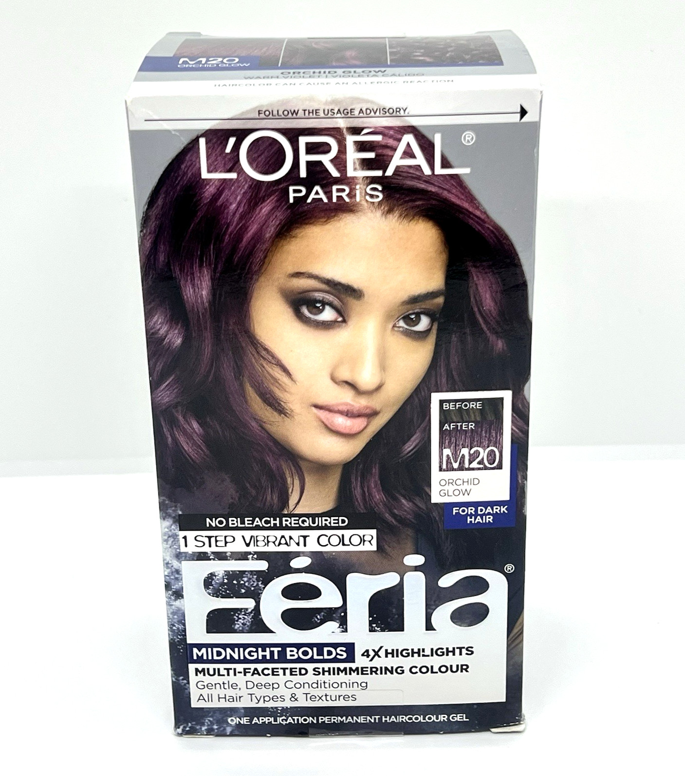 L’Oreal Paris Feria Midnight Bolds M20 Orchid Glow 1 Step Vibrant Color Violet