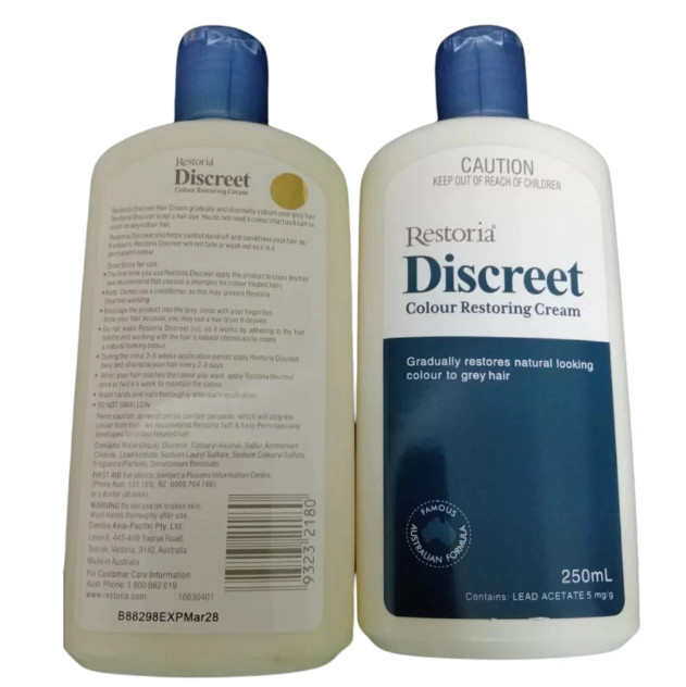 12 X 250ml Restoria Discreet Colour Restoring Cream Hair Treatment EX 2028