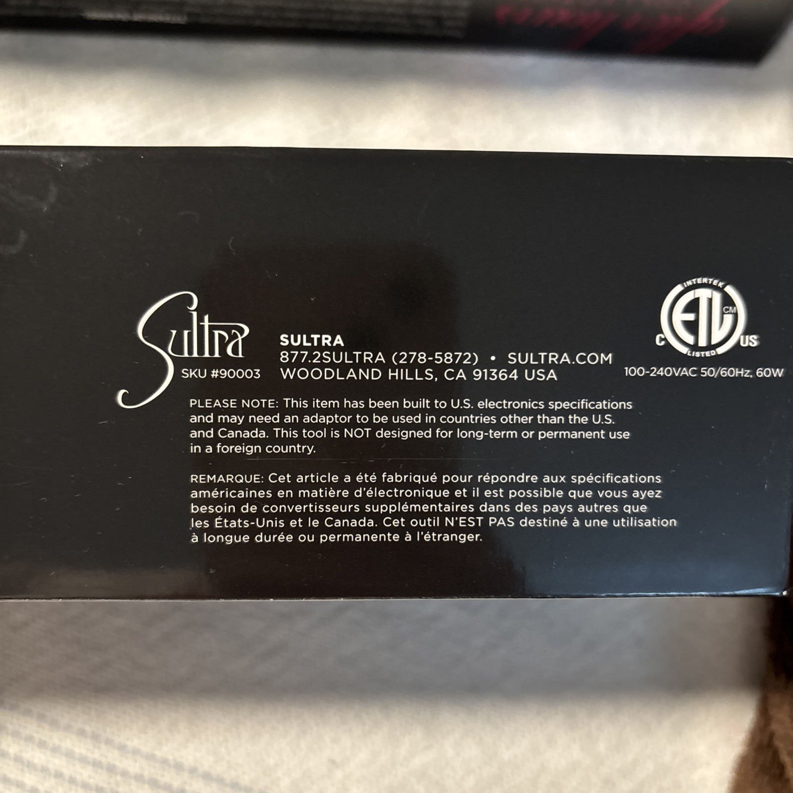 SULTRA After Hours Collection 1” Or 1.5” Titanium Curling Wand Buyer Choice