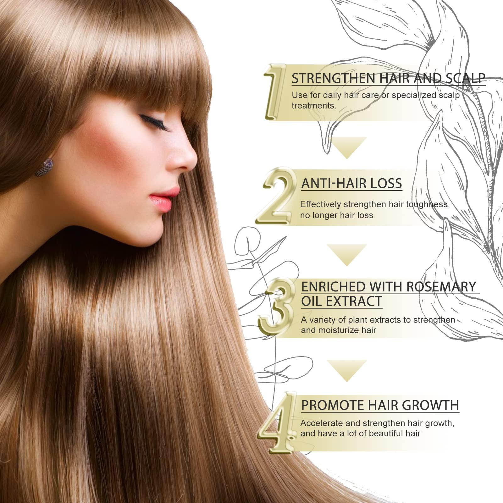 Natural Hair Growth Oil for Dry, Damaged & Thin Hair – Nourishing Unisex Formula