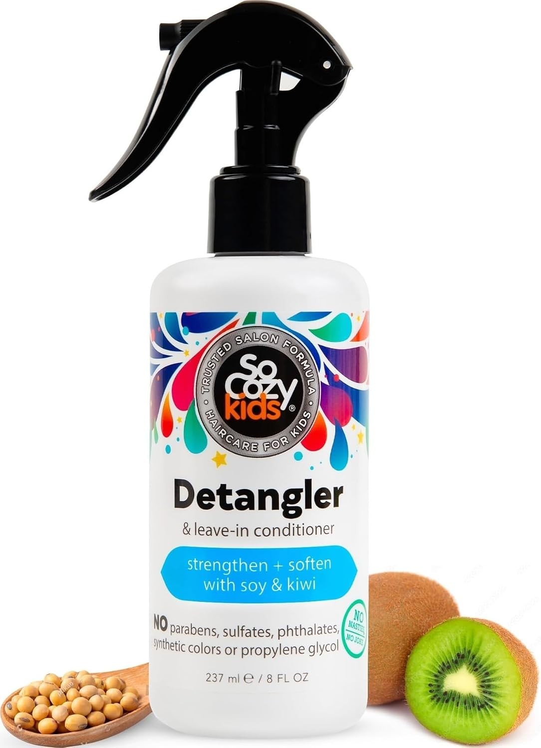SoCozy Detangler Leave In Conditioner Spray Kids Hair Fruity Tutti 8 fl oz
