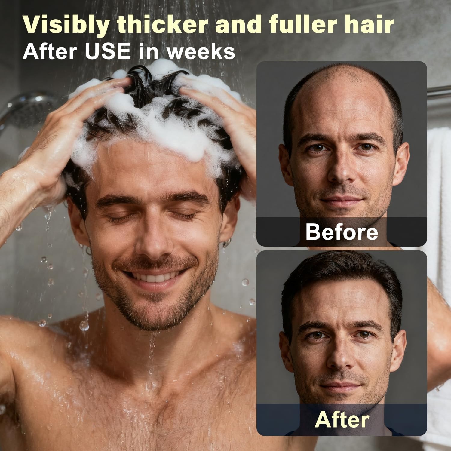 Hair Growth Shampoo for Men – Root Activator for Thinning Hair & Hair Loss – 300