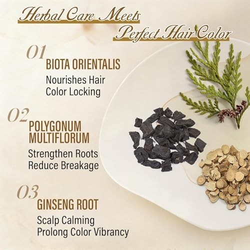 Coffee Hair Dye Shampoo 3-in-1 for Gray Hair, Root Touch Up, 16.9 Fl Oz