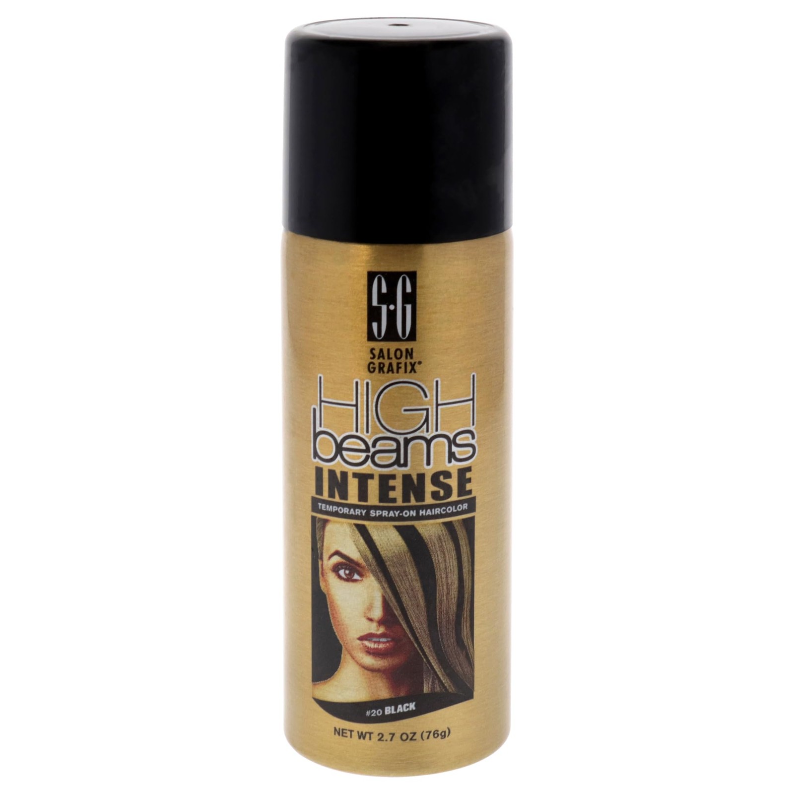 Salon Grafix High Beams Intense Temporary Spray 2.7 Ounce (Pack of 1), Black