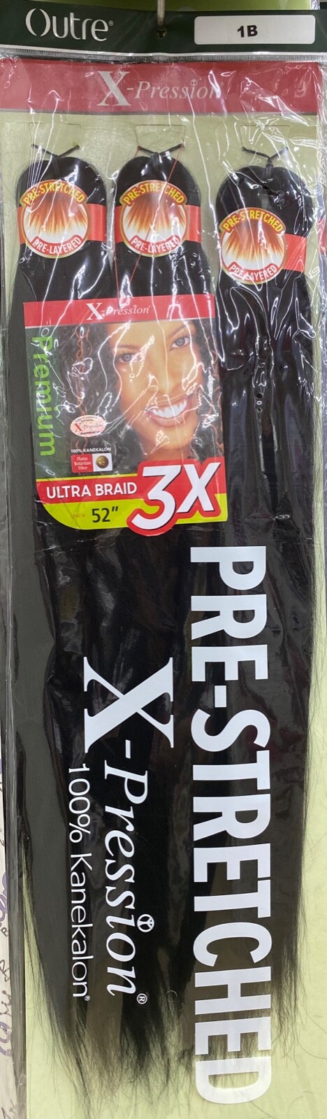 Pre Stretched Braiding Hair 3X 52″ ALL COLORS X-Pression Outre