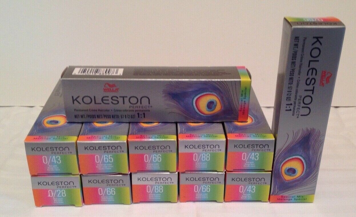Wella KOLESTON Perfect PERMANENT Creme Haircolor 2 oz Series 0 slvr bx YOU PICK