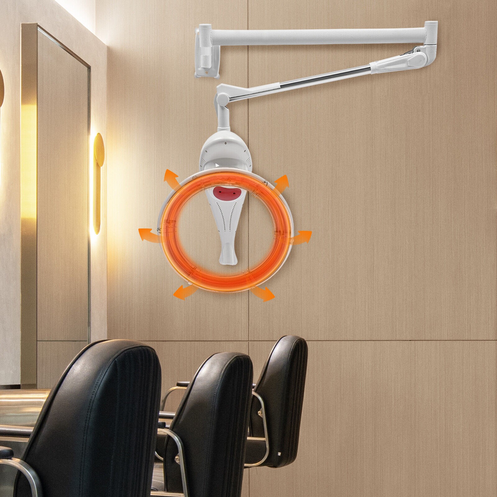 360° Orbiting Rotating Hair Dryer Salon Wall-Mount Hair Drying Perming Processor