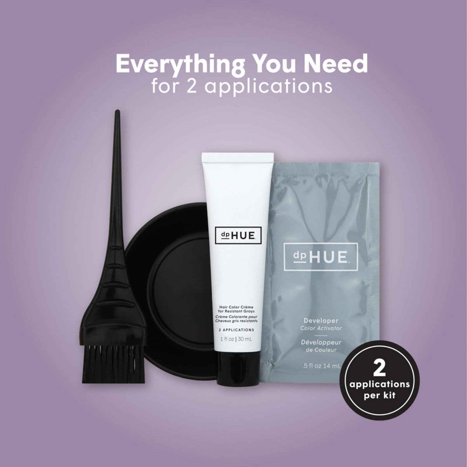 dpHUE Root Touch-Up Kit Light Brown – Resistant Grays – 2 Applications