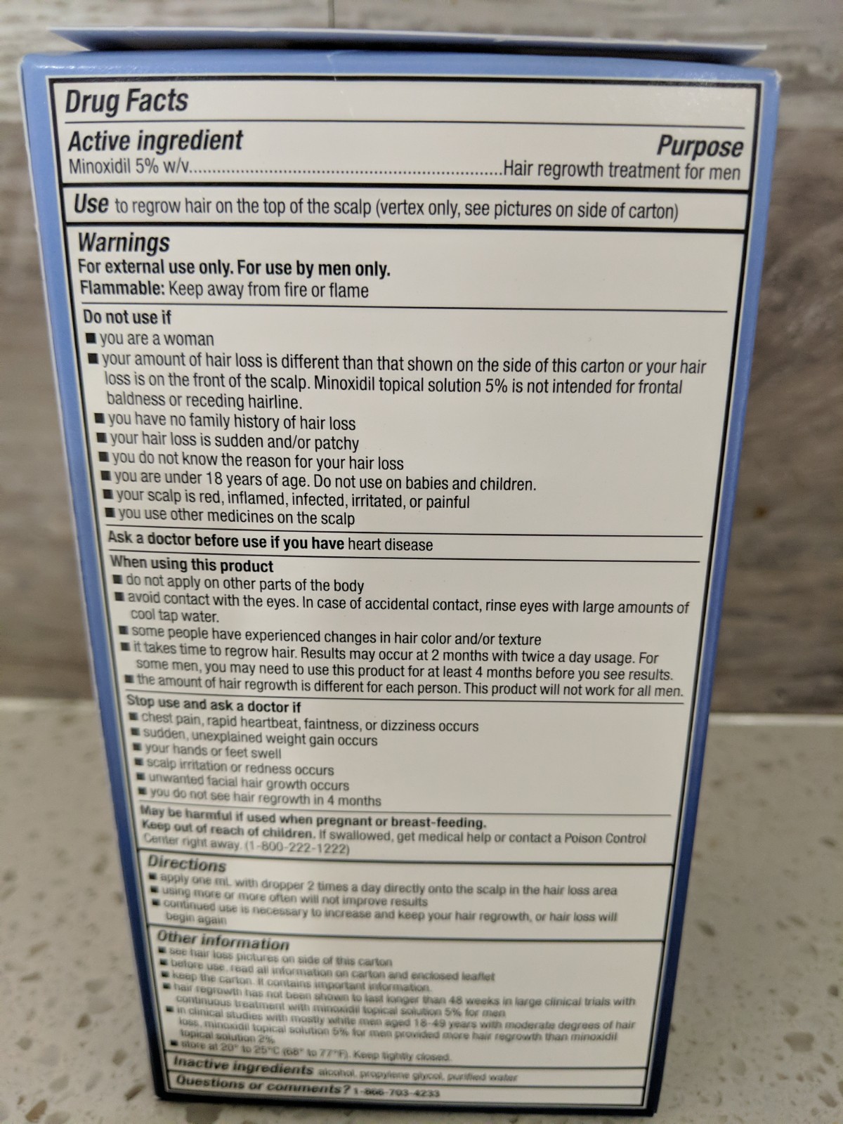 Walgreens Men’s Hair Regrowth treatment for men 3 MO Supply EXP 2027 FAST SHIP!!