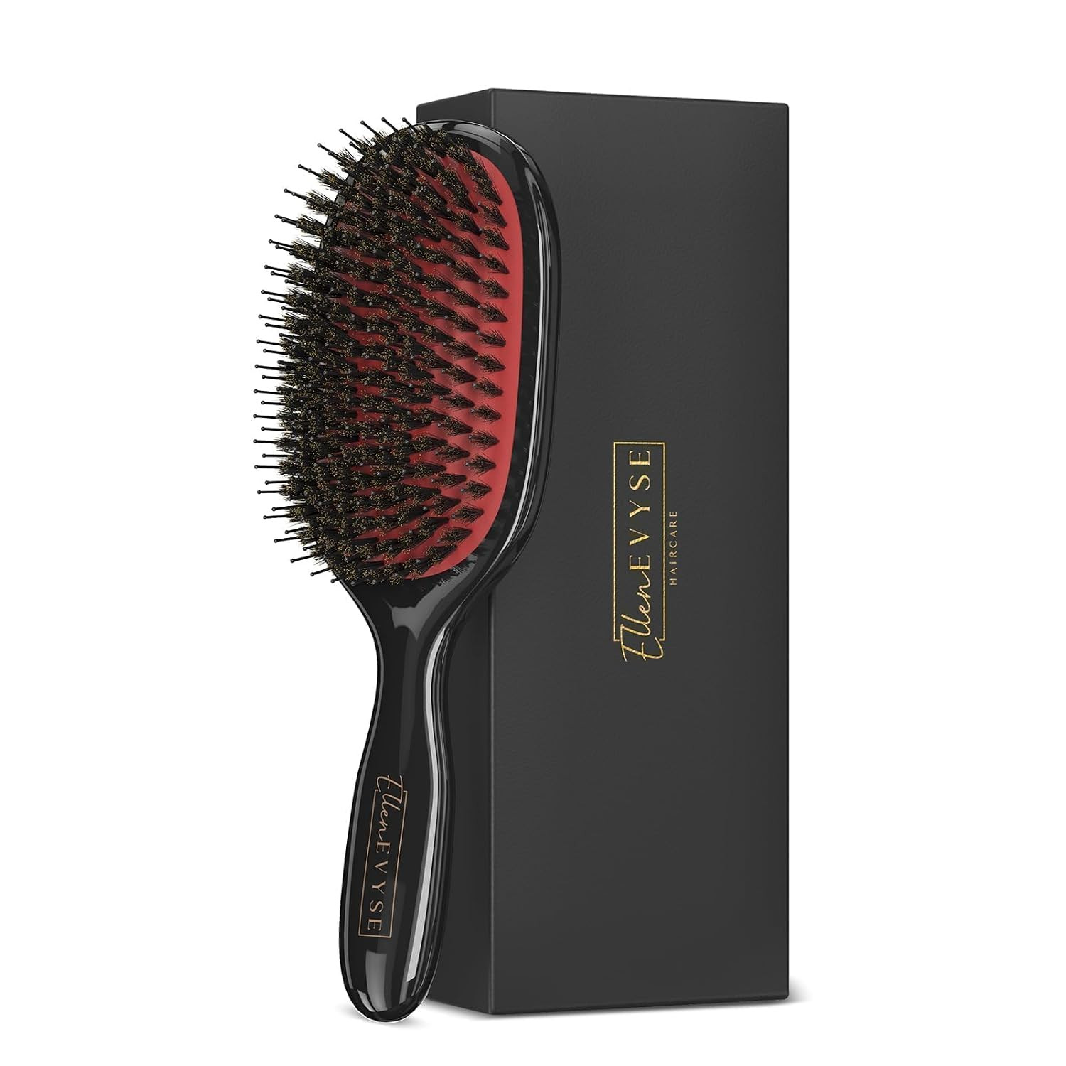 Boar Bristle Hair Brush, Soft Boar Bristles for Detangling, Enhancing Shine | fo