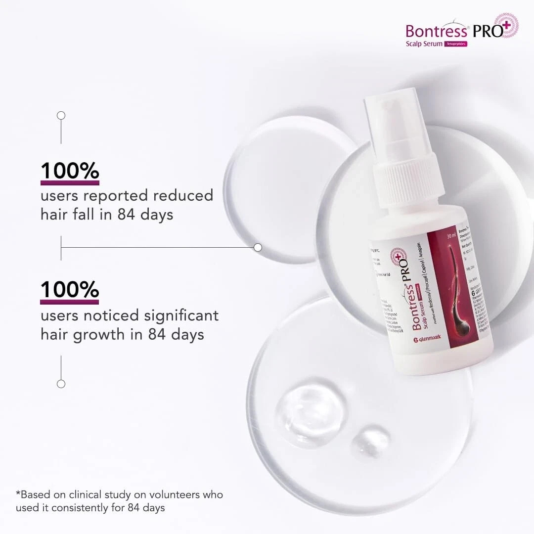 Bontress PRO+ Scalp Hair Serum Fortified with Redensyl, Anagain, Capixyl 30 Ml