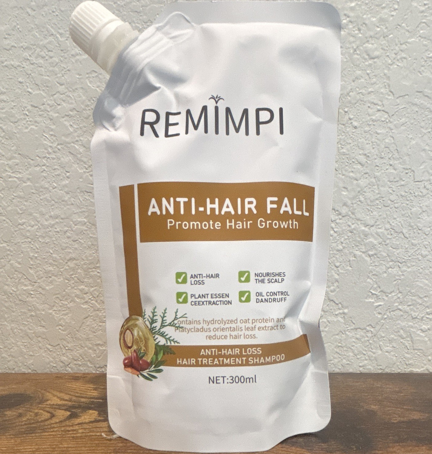 REMIMPI Anti Hair Loss Shampoo 300ml Hair Treatment Promote Hair Growth Refill