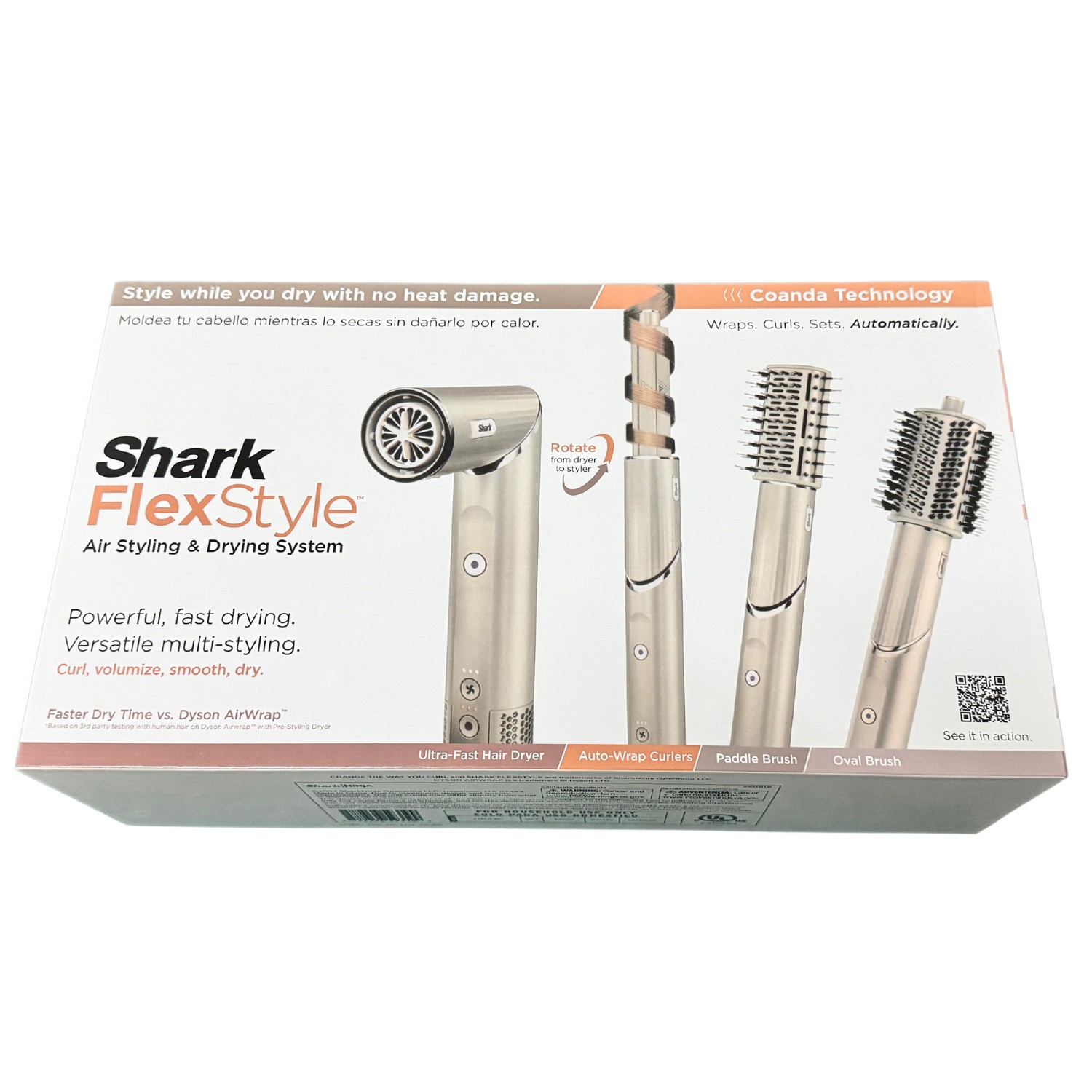 Shark Flex Style 1300W Air Styling & Drying System Stone (HD430) 120V US PLUG