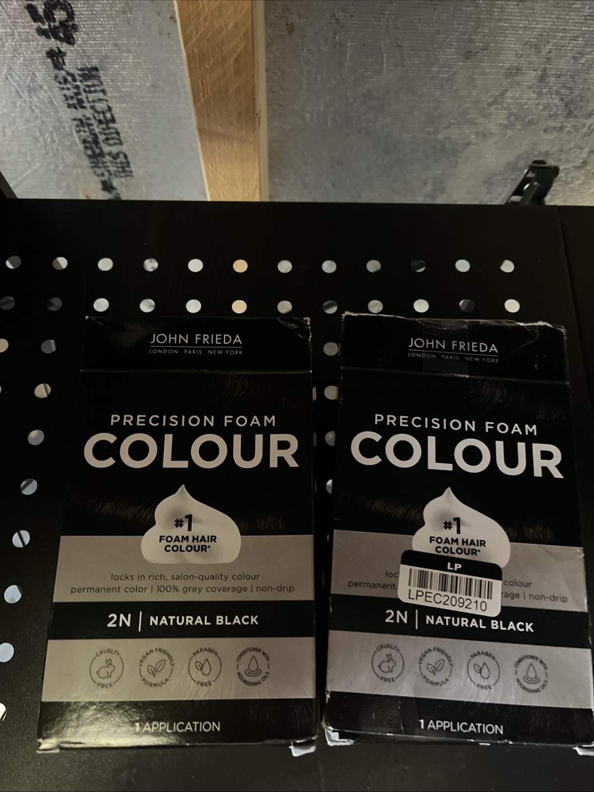 2 John Frieda Precision Foam Colour Luminous Black 2N Natural Black New in Box