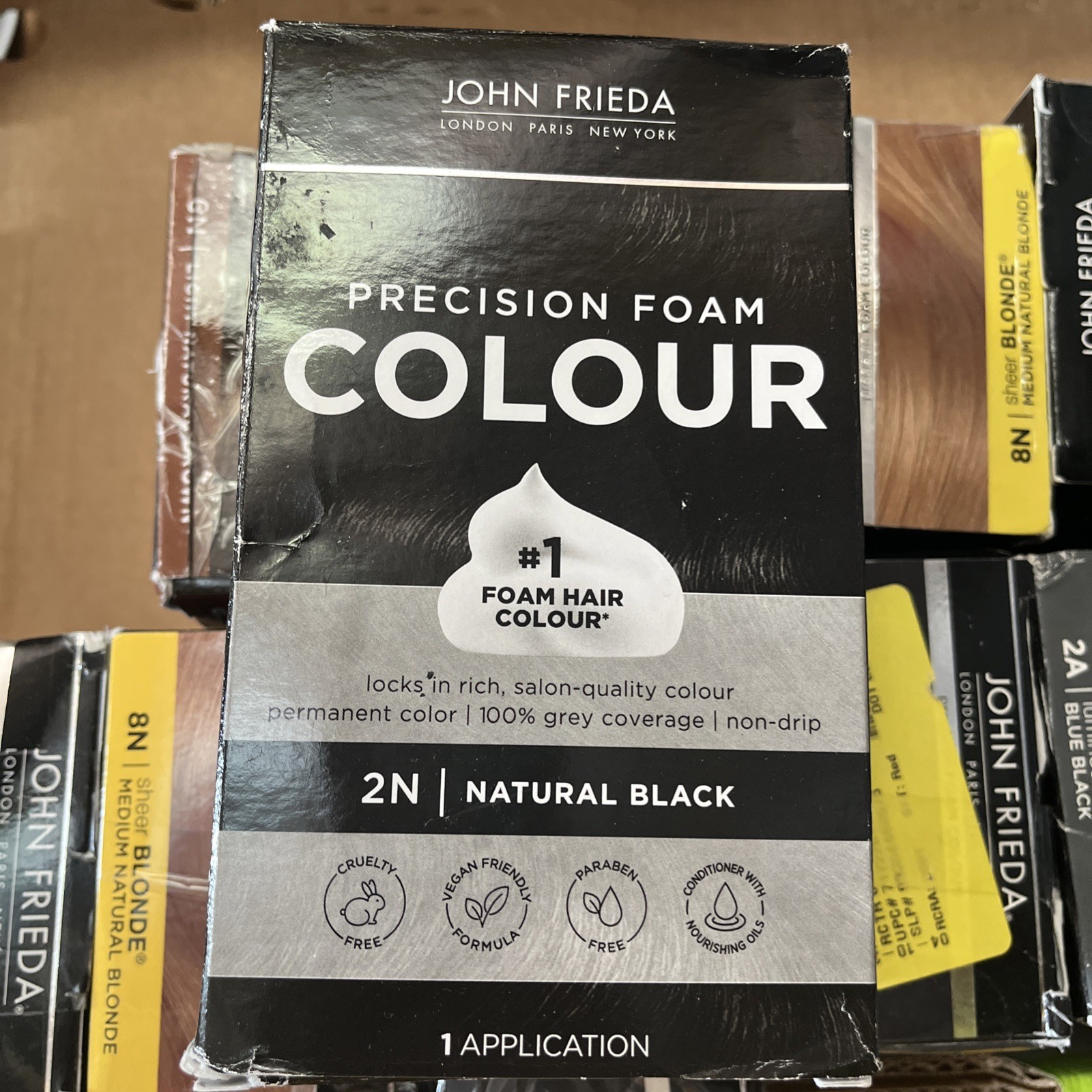1 John Frieda Precision Foam Colour Luminous Black 2N Natural Black