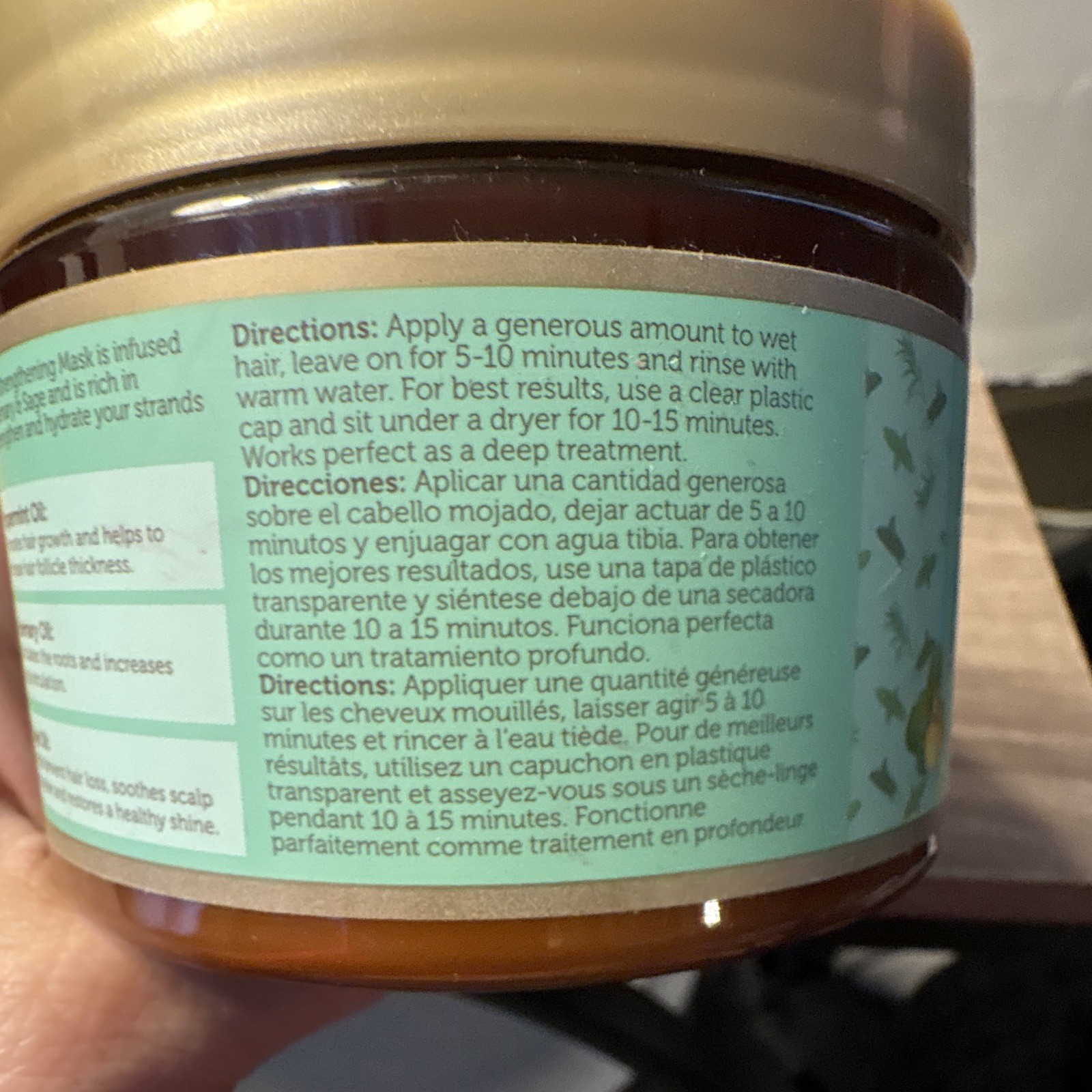 African Pride Feel It Formula Strengthening Hair Mask Peppermint Rosemary Sage