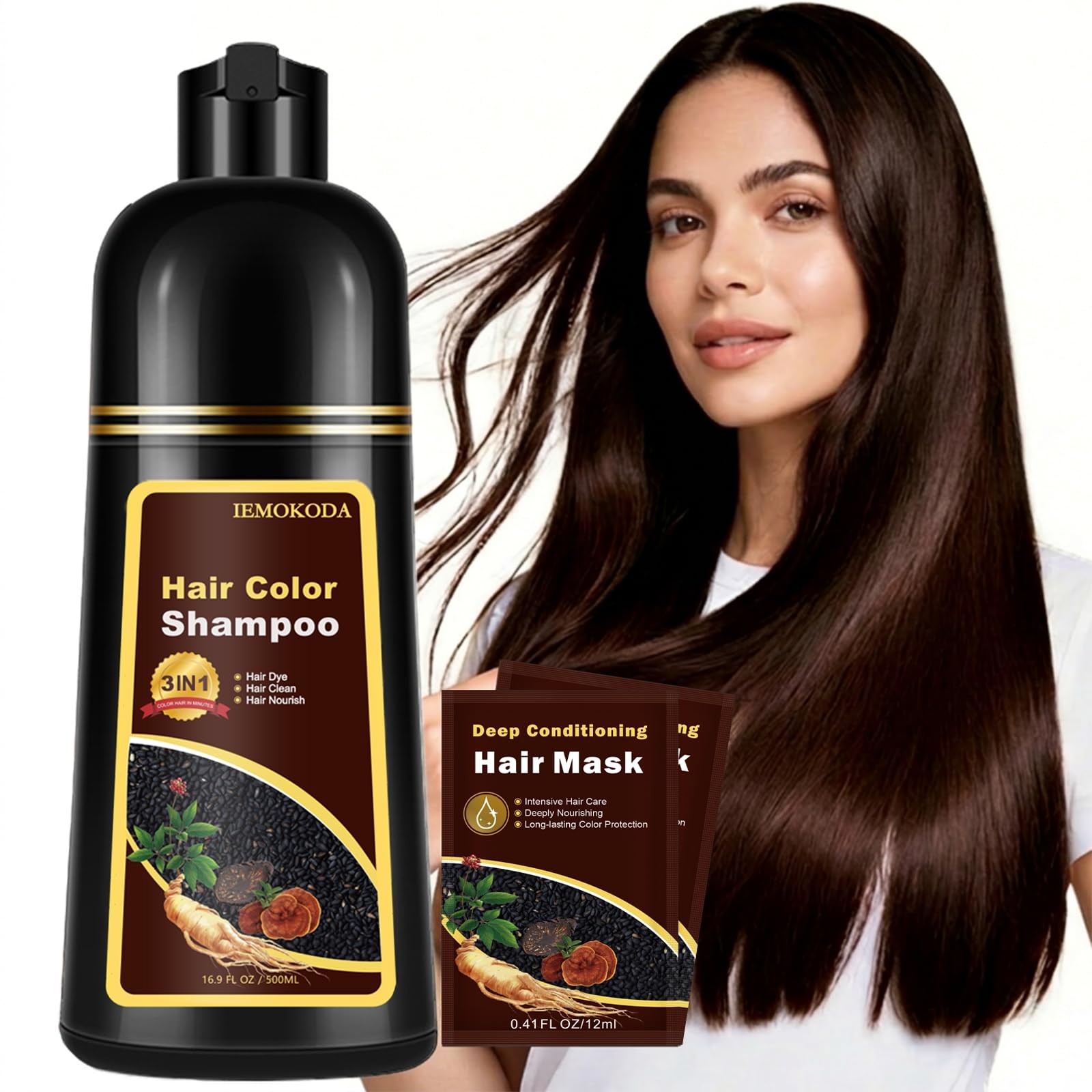 Onilyua Dark Brown Hair Dye Shampoo