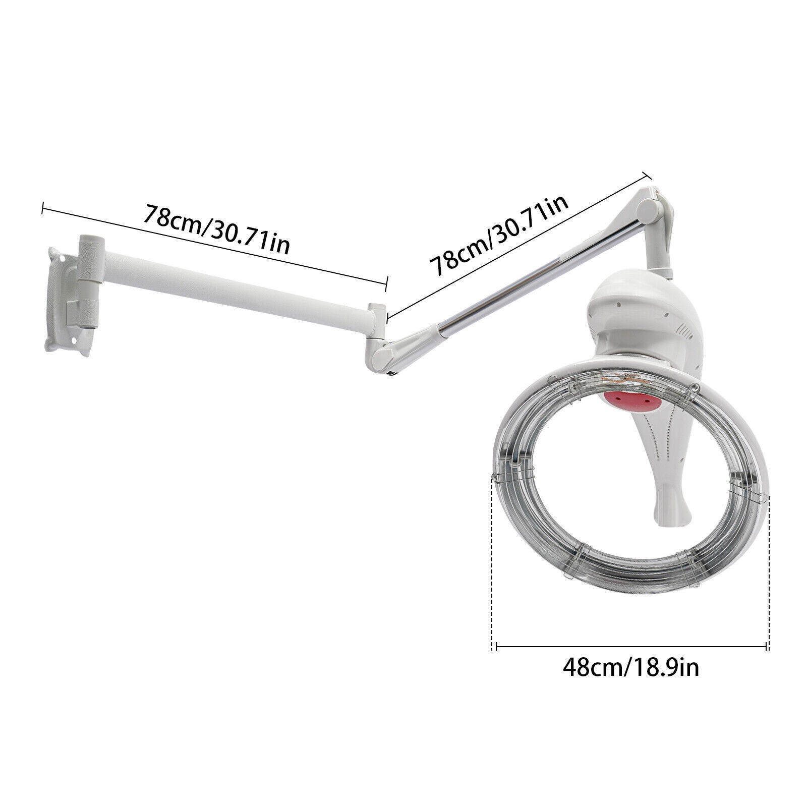 360° Orbiting Rotating Hair Dryer Salon Wall-Mount Hair Drying Perming Processor