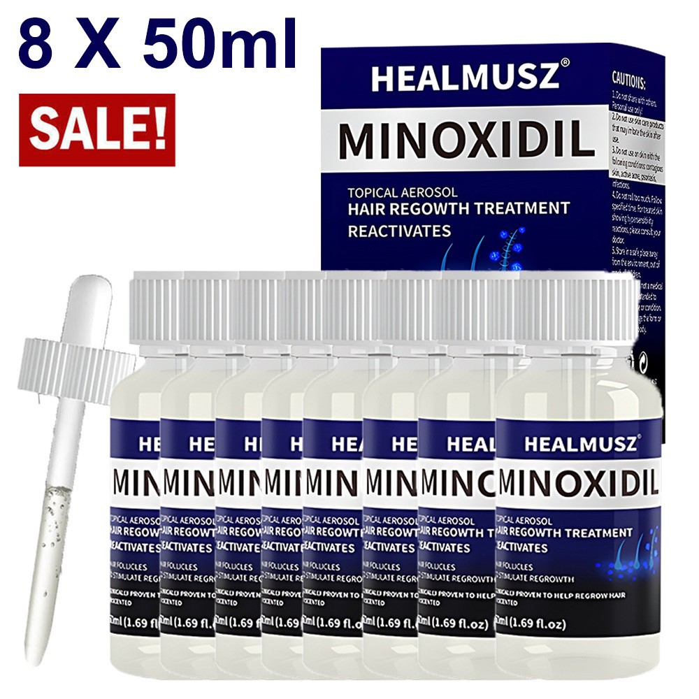 8 Pack Minoxidil 5% Extra Strength Men Hair Regrowth Treatment 8 Month Supply