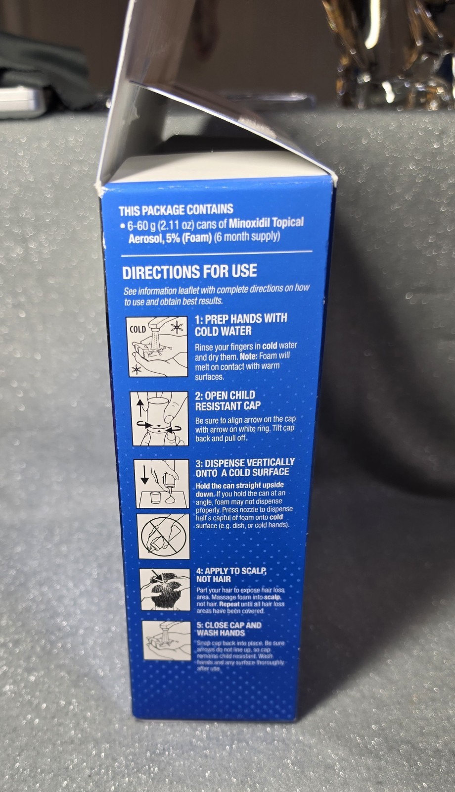 Kirkland Hair Regrowth Treatment 5% Minoxidil Topical Aerosol Foam 5 Month Suppl