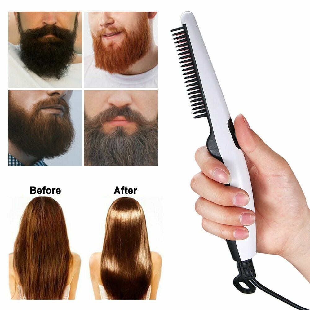 Hair Straightener Comb Pro Electric Beard Straightening Comb Heat Hot Comb Press